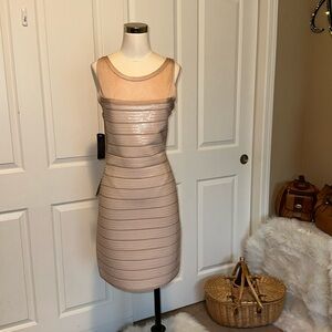 Bebe bodycon Sequin dress in a size Large NWT